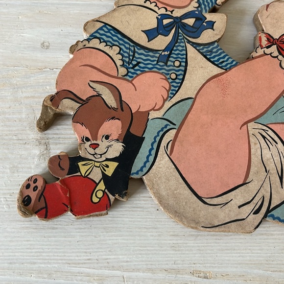 Vintage Nursery wall pin up, 1952 Mother Goose Pin-UPS by the Dolly Toy Co. - Picture 3 of 8